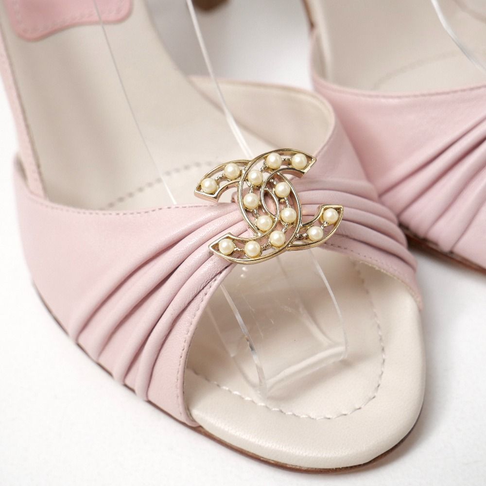 □美品□CHANEL シャネル サンダル サイズ36 1/2 05C ココマーク CC