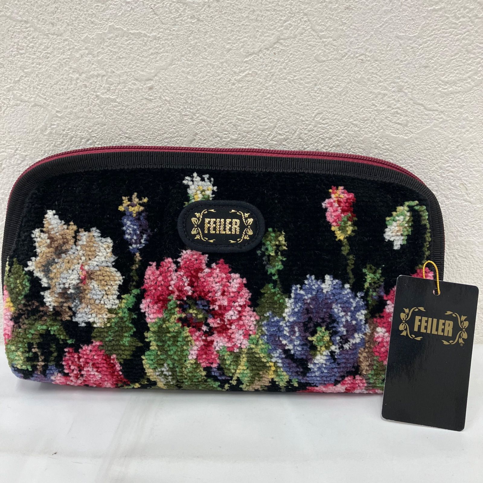 フェイラー 長財布 マルチケース 便利ポーチ グレー色 新品未