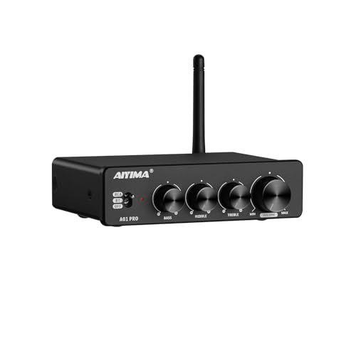 N★AIYIMA A01 Pro 100W x 2 アンプ Bluetooth 5.1 Class D インテグレーテッドアンプ TPA3116 2.0/2.1 チャンネルパワーアンプレシーバー 3.5mm AUX 出力付き DC12-24V 214f3cb0