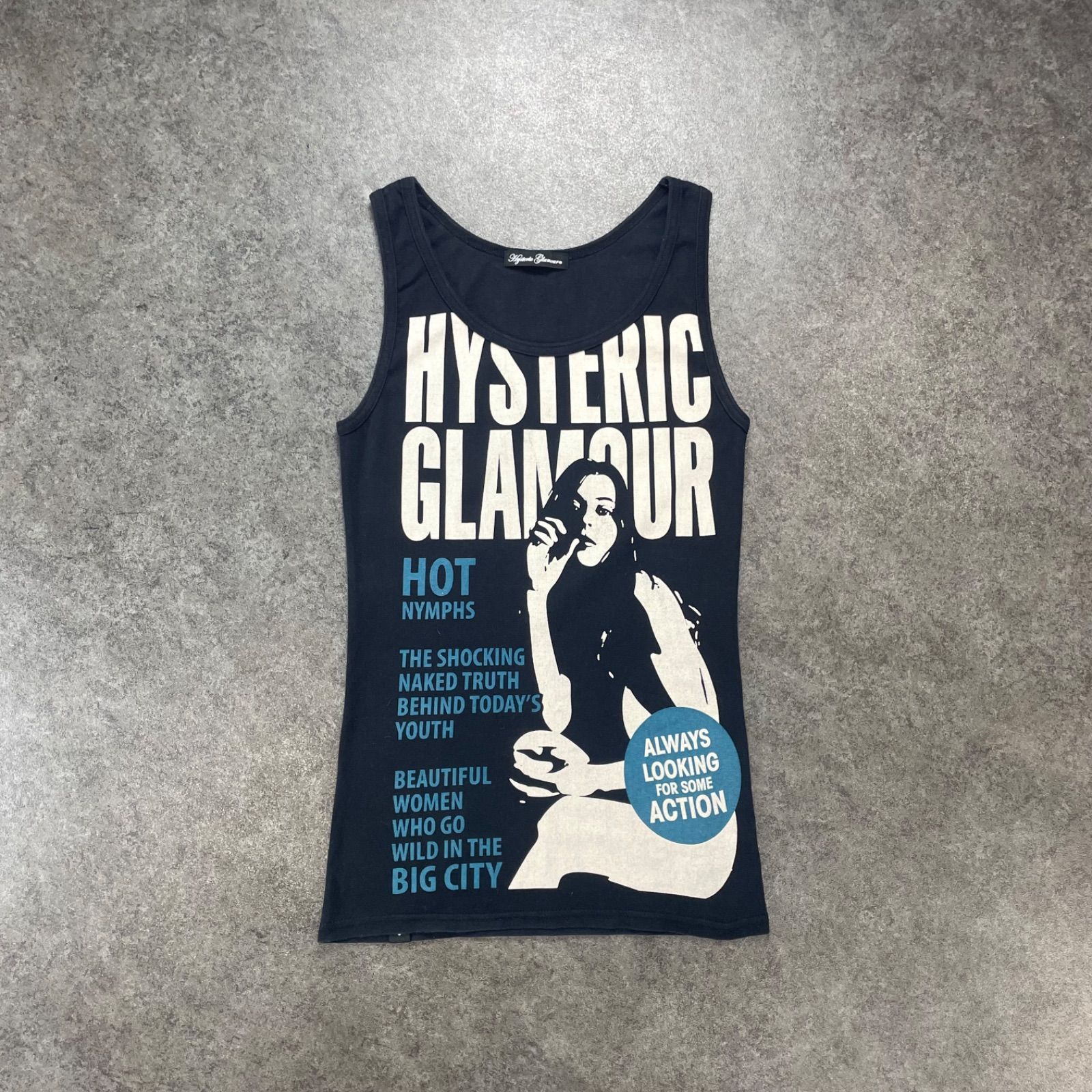 新品　初期　ヒステリックグラマー '90 グラフィックロゴ　タンクトップ　Y2K Y2K Hysteric Glamour ヒステリックグラマー オゾンコミュニティ