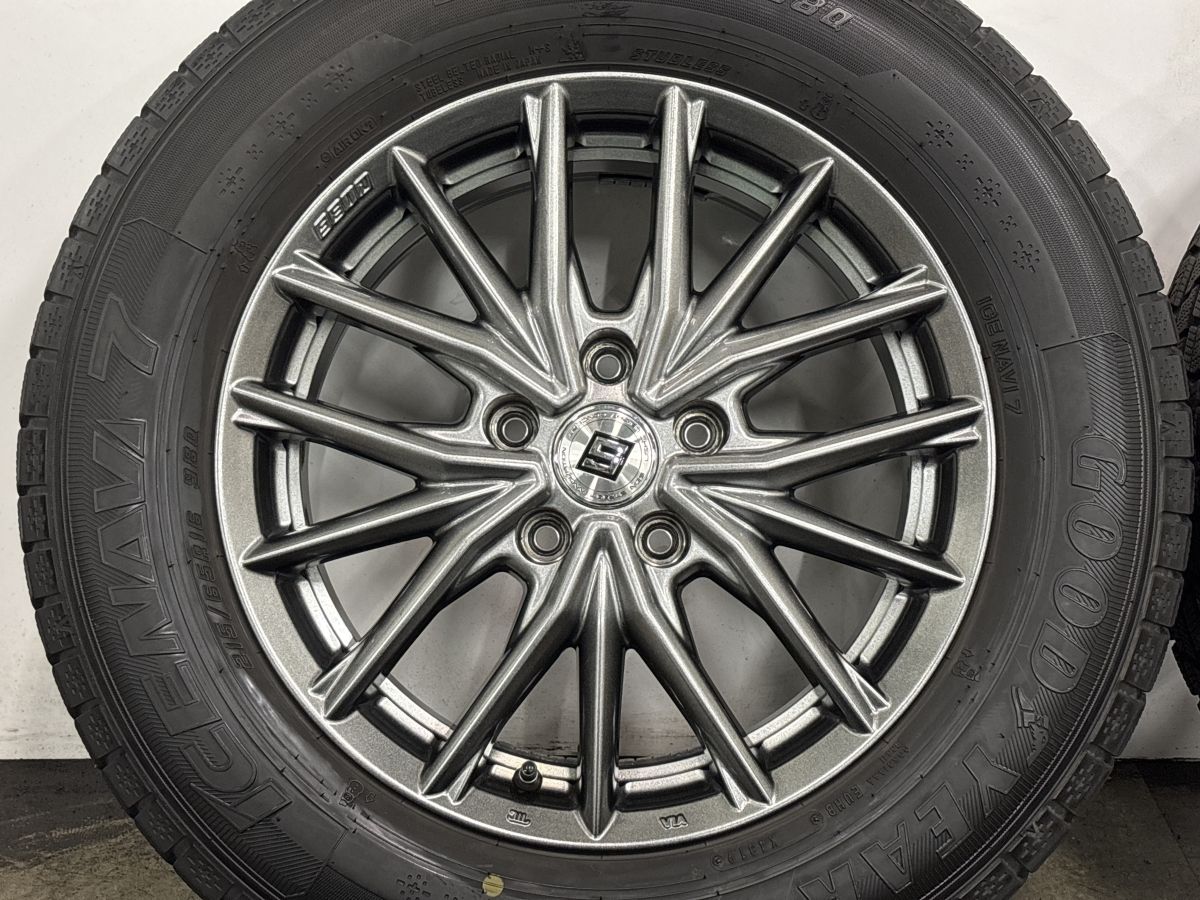 美品】ザイン 16in 6.5J +38 PCD114.3 グッドイヤー アイスナビ7 215
