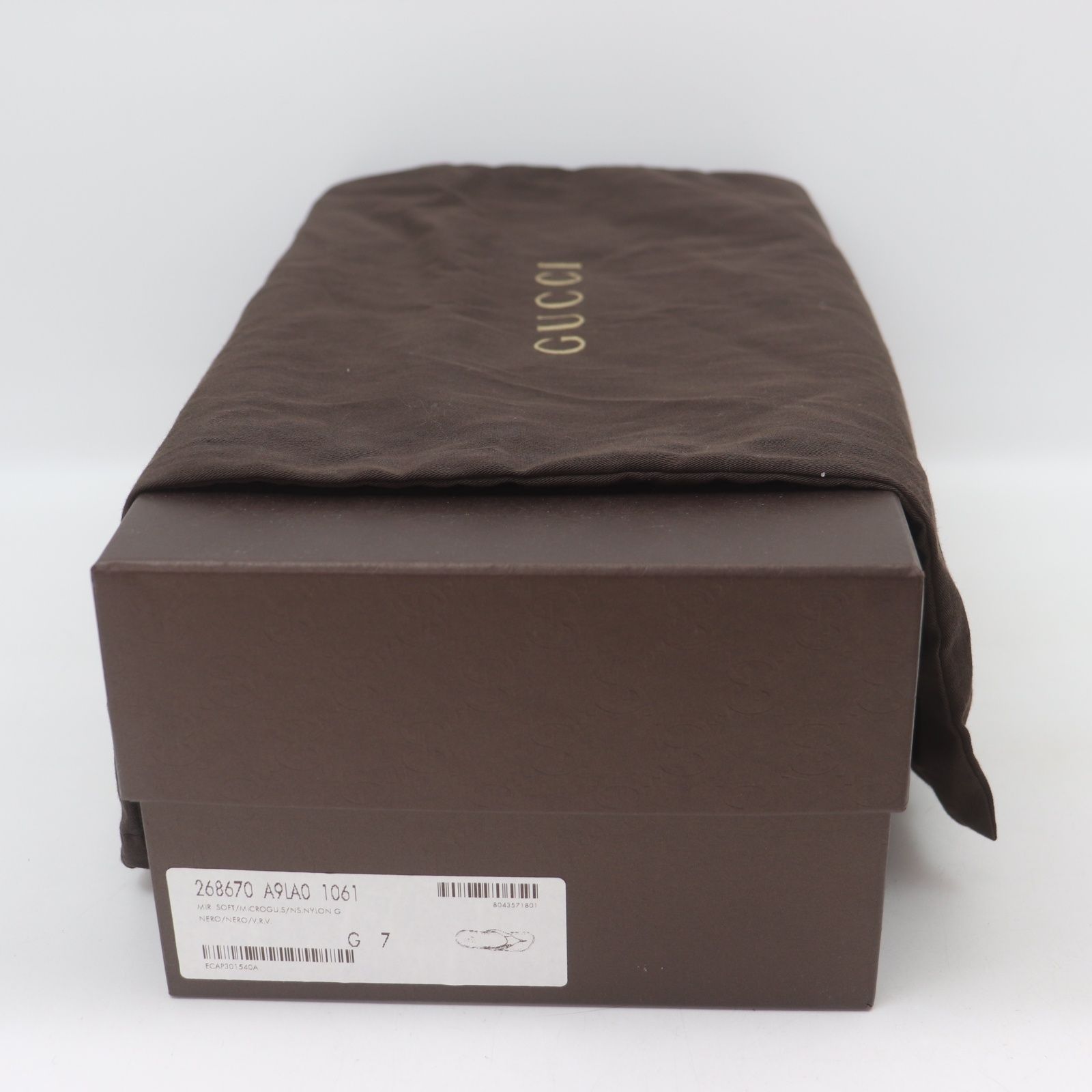 ITRJJ6LJP3E6 GUCCI グッチ シェリーライン レザー サンダル ブラック