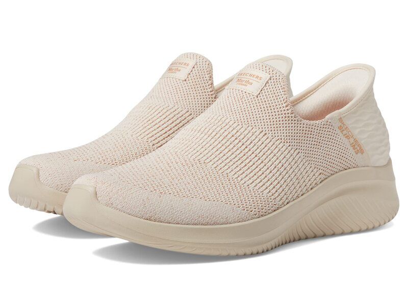 スケッチャーズ レディース シューズ スニーカー SKECHERS Martha Stewart Ultra Flex 30 Neptune Hands Free SlipIns Natural