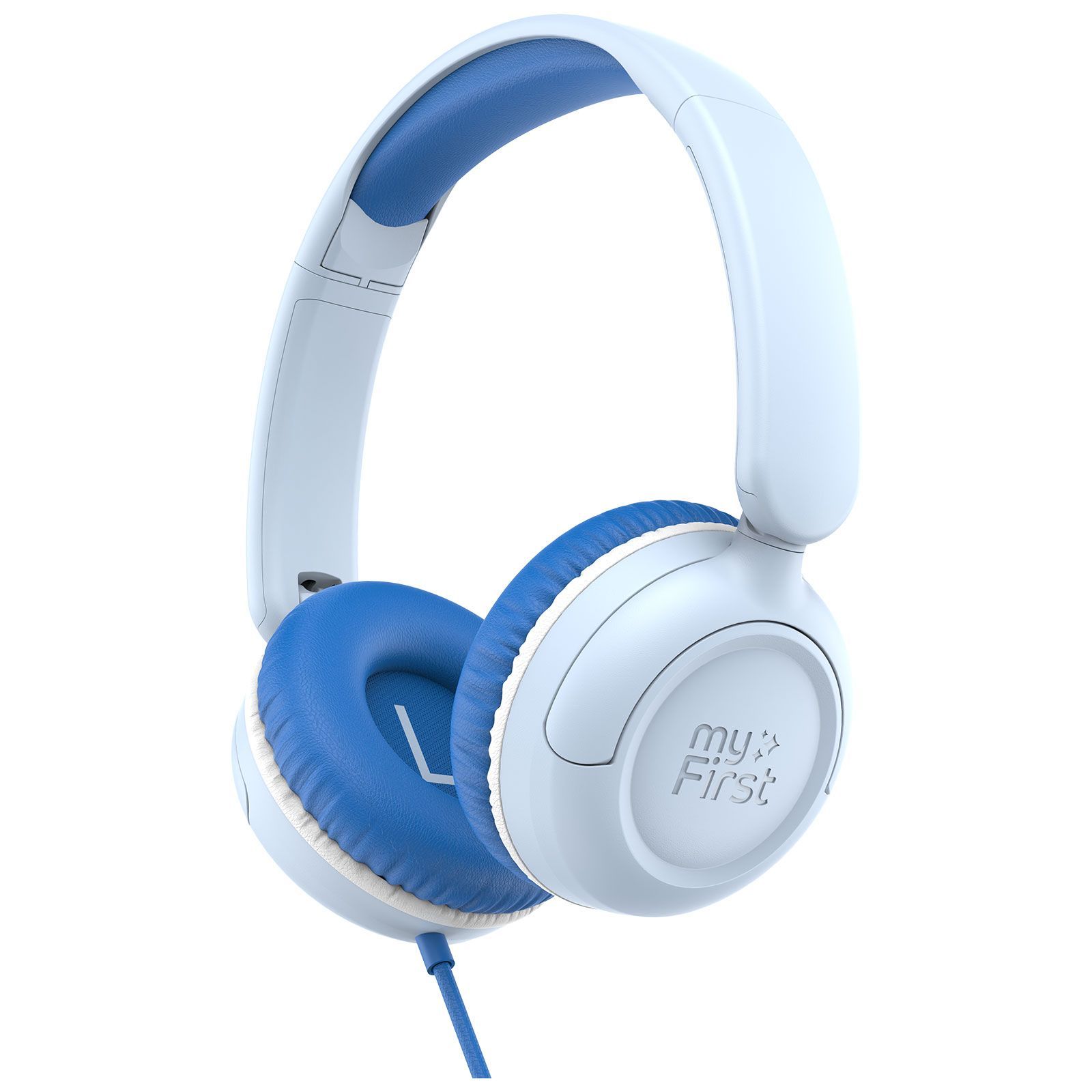 [Brand New Box Crashed] MyFirst CareBuds Link W1 Mist Blue | Wired Headphones for Kids