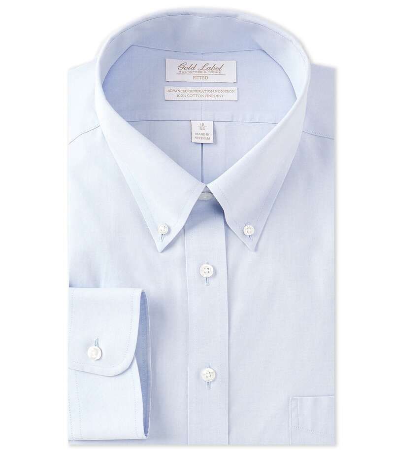 ラウンドトゥリーアンドヨーク メンズ トップス シャツ ボタンダウン ダウン Gold Label Roundtree Yorke Fitted NonIron Button Down Collar