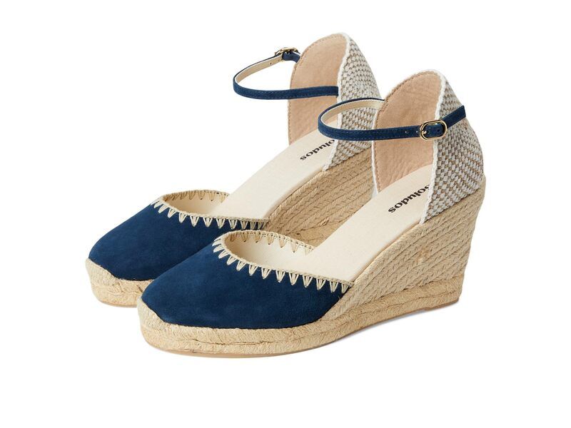 ソルドス レディース シューズ ヒール Soludos Marseille Wedgespadrille Armada Blue ブルー