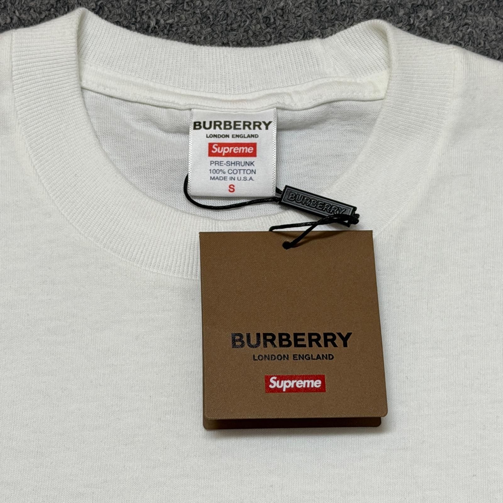 国内正規 未使用 Supreme × BURBERRY 22SS Box Logo Tee ボックスロゴT