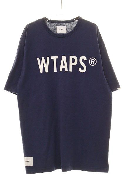 ダブルタップス WTAPS 21SS BANNER SS COTTON TEE NAVY SIZE04 211ATDT