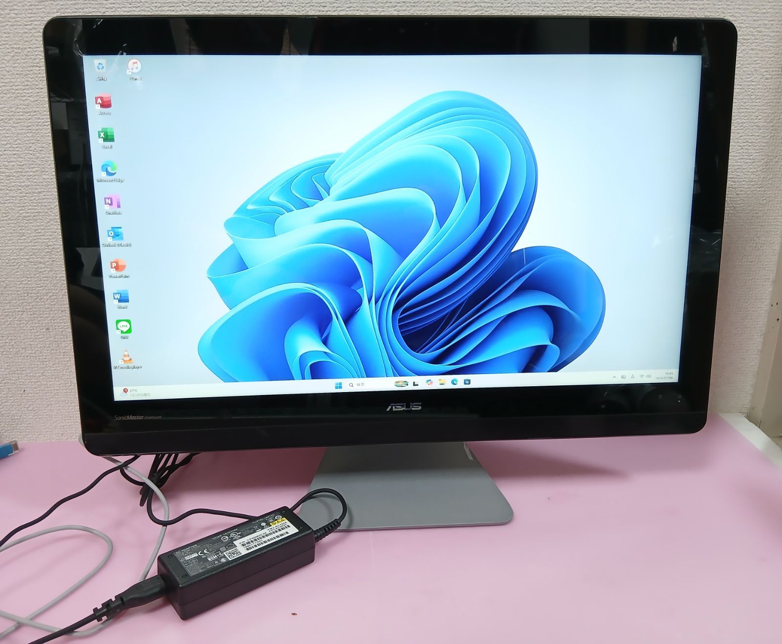 初期設定不要★ASUS Core i5 7200U 2.5GHz 8GB SSD128GB HDD1TB Windows11 Office2024 エクセル ワード 21.5インチ 一体型PC デスクトップ