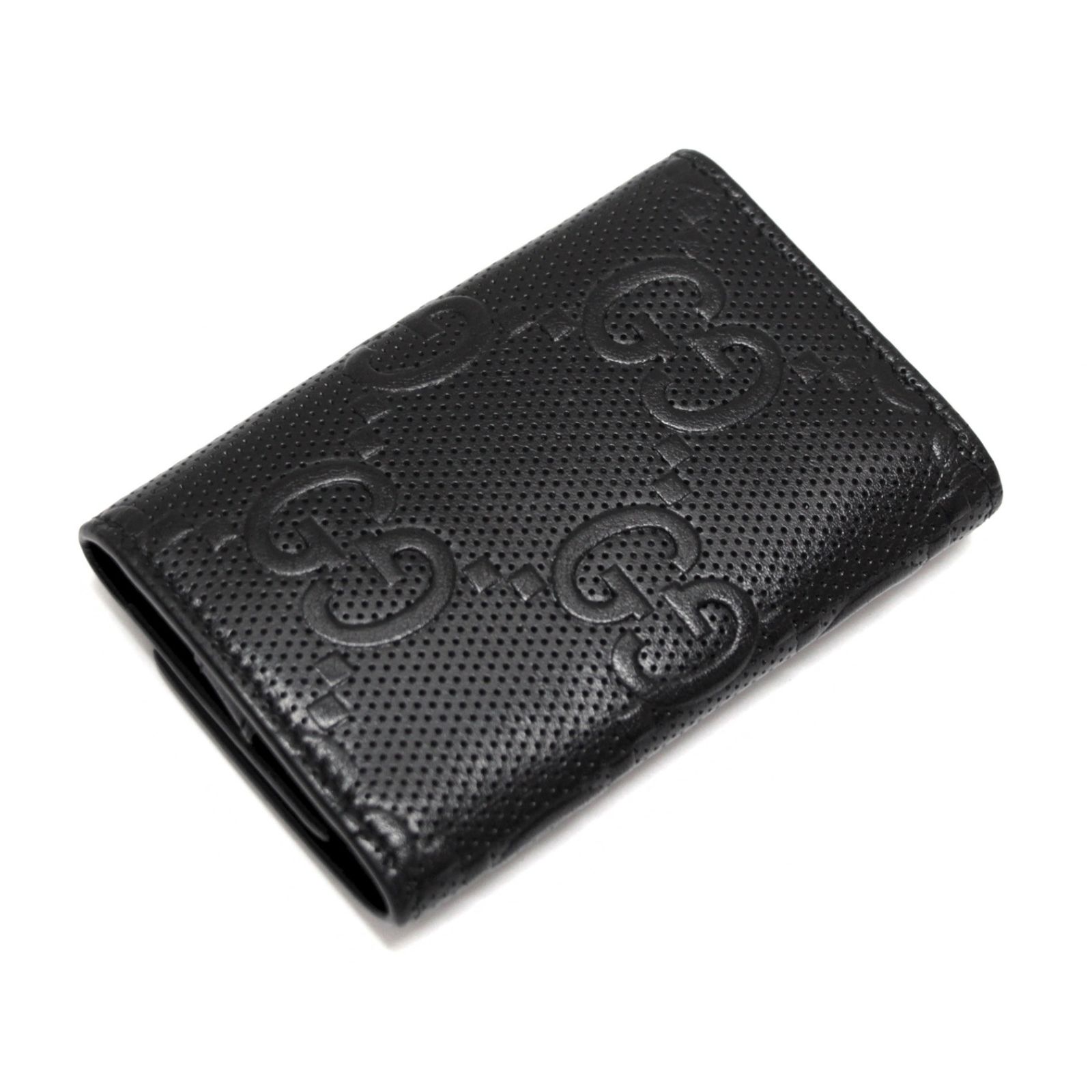 GUCCI グッチ GGエンボス キーケース レザー 黒 【75355】 - メルカリ