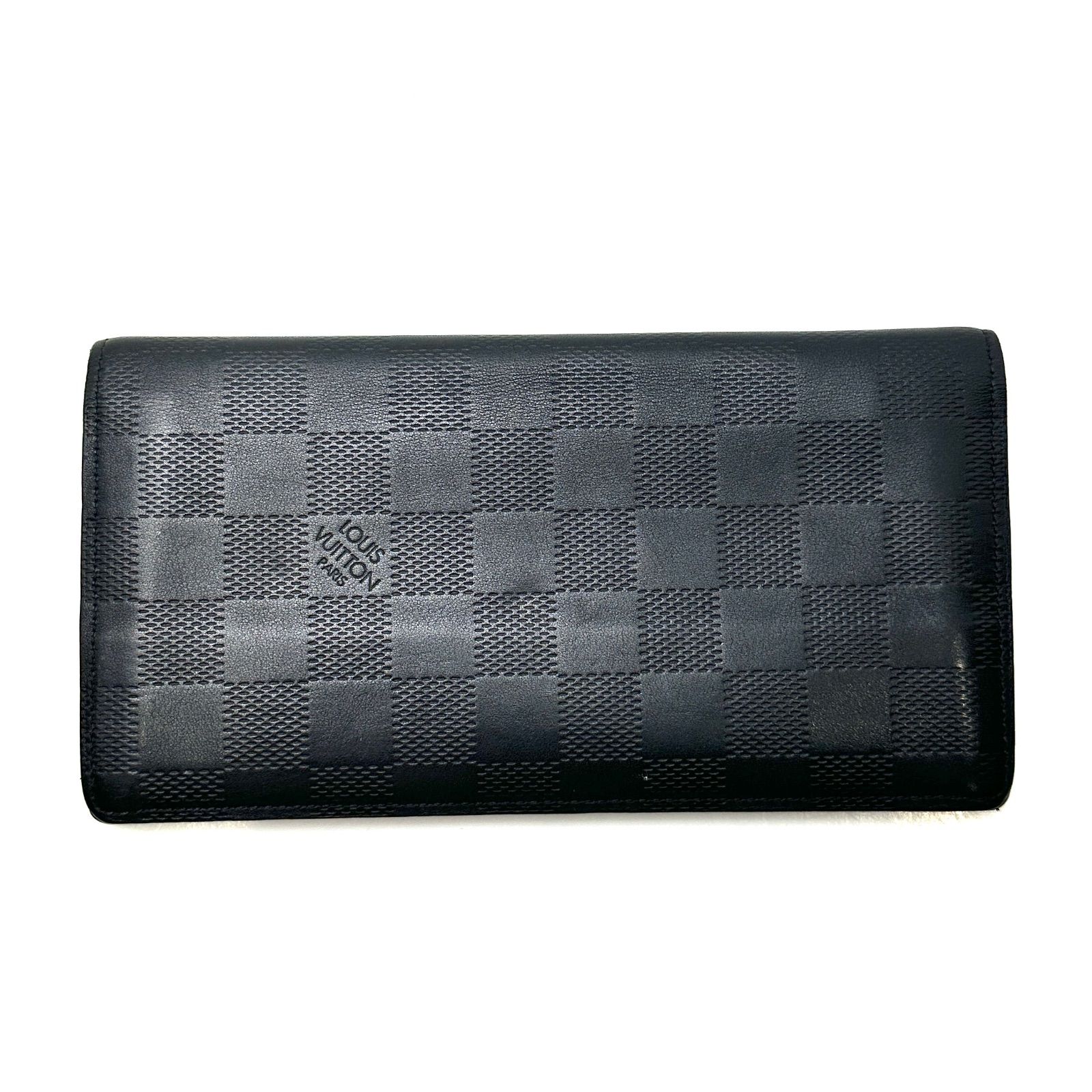 【楠本質店/元住吉】ルイヴィトン　Louis Vuitton　N60335　ポルトフォイユブラザ　ダミエアンフィニ　イニシャル入り　ブラック　メンズ　長財布