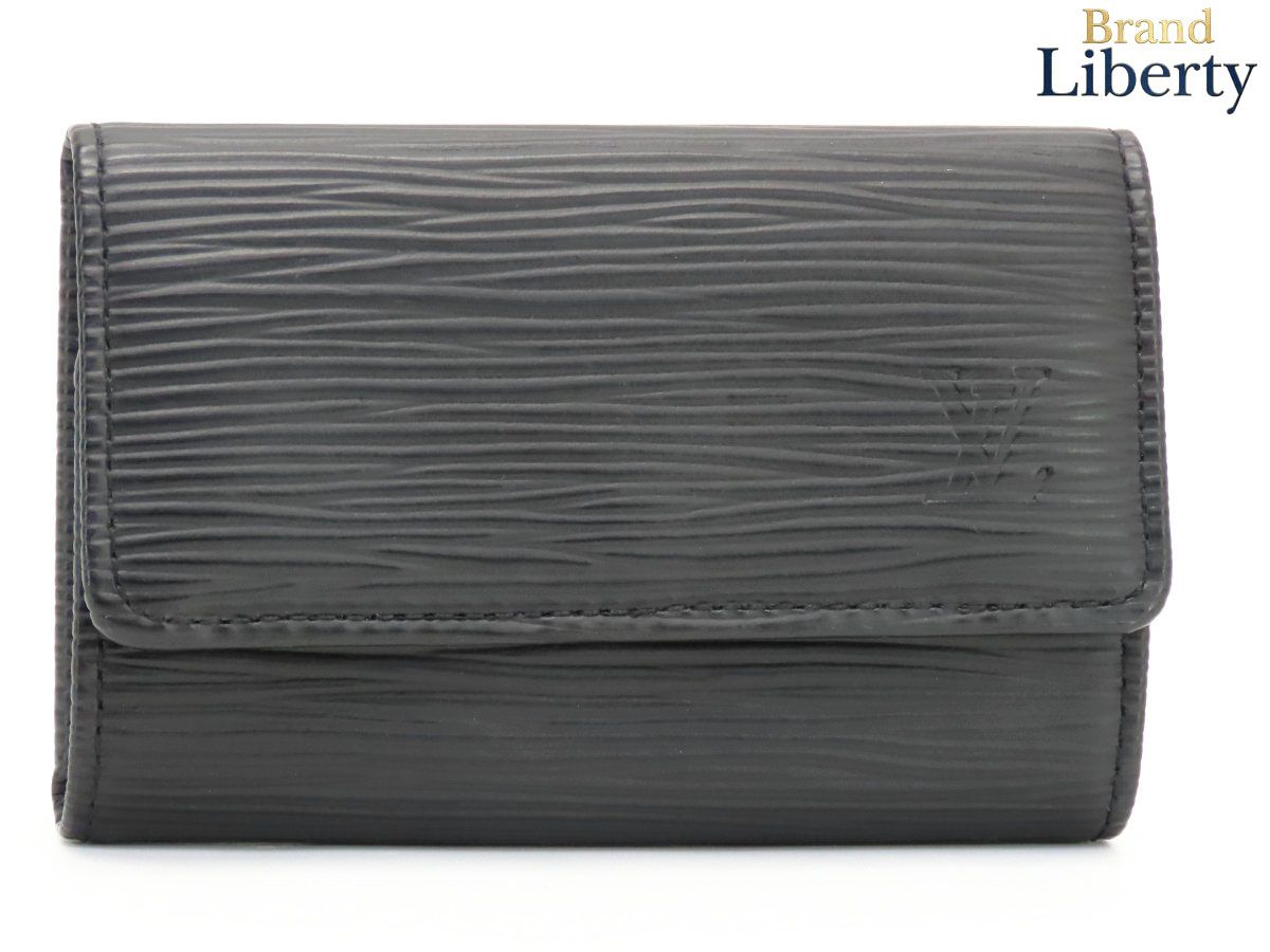 【ほぼ新品】ルイヴィトン LOUIS VUITTON エピ ミュルティクレ6 6連キーケース キーリング キーホルダー ノワール ブラック シルバー金具 レザー M63812