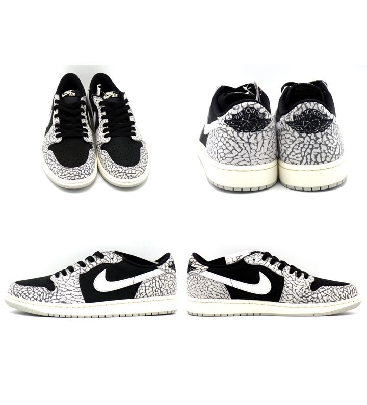 ナイキ NIKE 【 AIR JORDAN 1 LOW OG BLACK CEMENT ELPHANT CZ0790 001