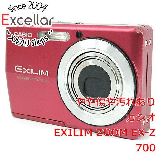 bn:1] CASIO製 EXILIM ZOOM EX-Z700 レッド 720万画素 液晶画面いたみ