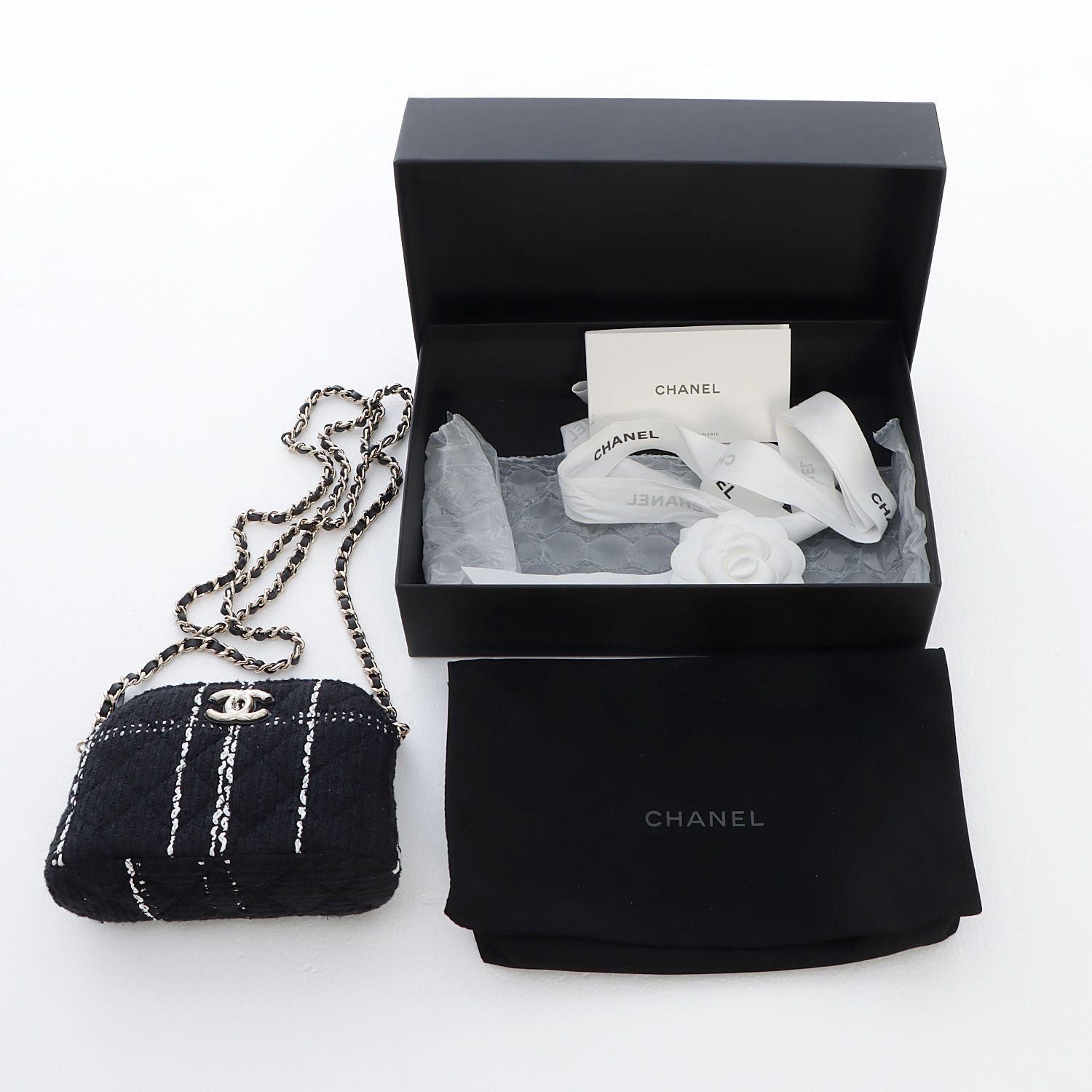 CHANEL シャネル ツイード チェーン ショルダーバッグ ココマーク