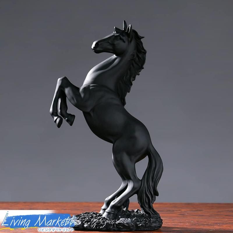 馬 置物 本革製 レザーホース 大小2体セット フィギュア オブジェ インテリア 動物雕刻 馬 オブジェ タイプ リアル フィギュア ゴージャス F 綺麗な