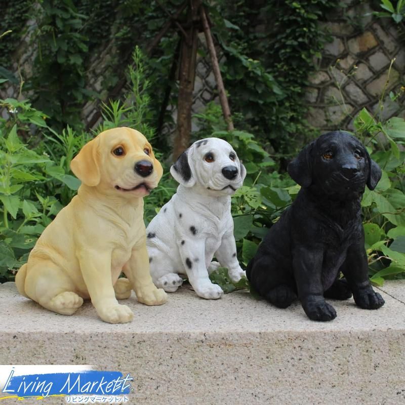ガーデンオーナメント 犬 単品 置物 アンティーク ガーデニング オブジェ 大きい タイプ 玄関 外 オブジェ ガーデニング雑貨 置き物 CZW78P997