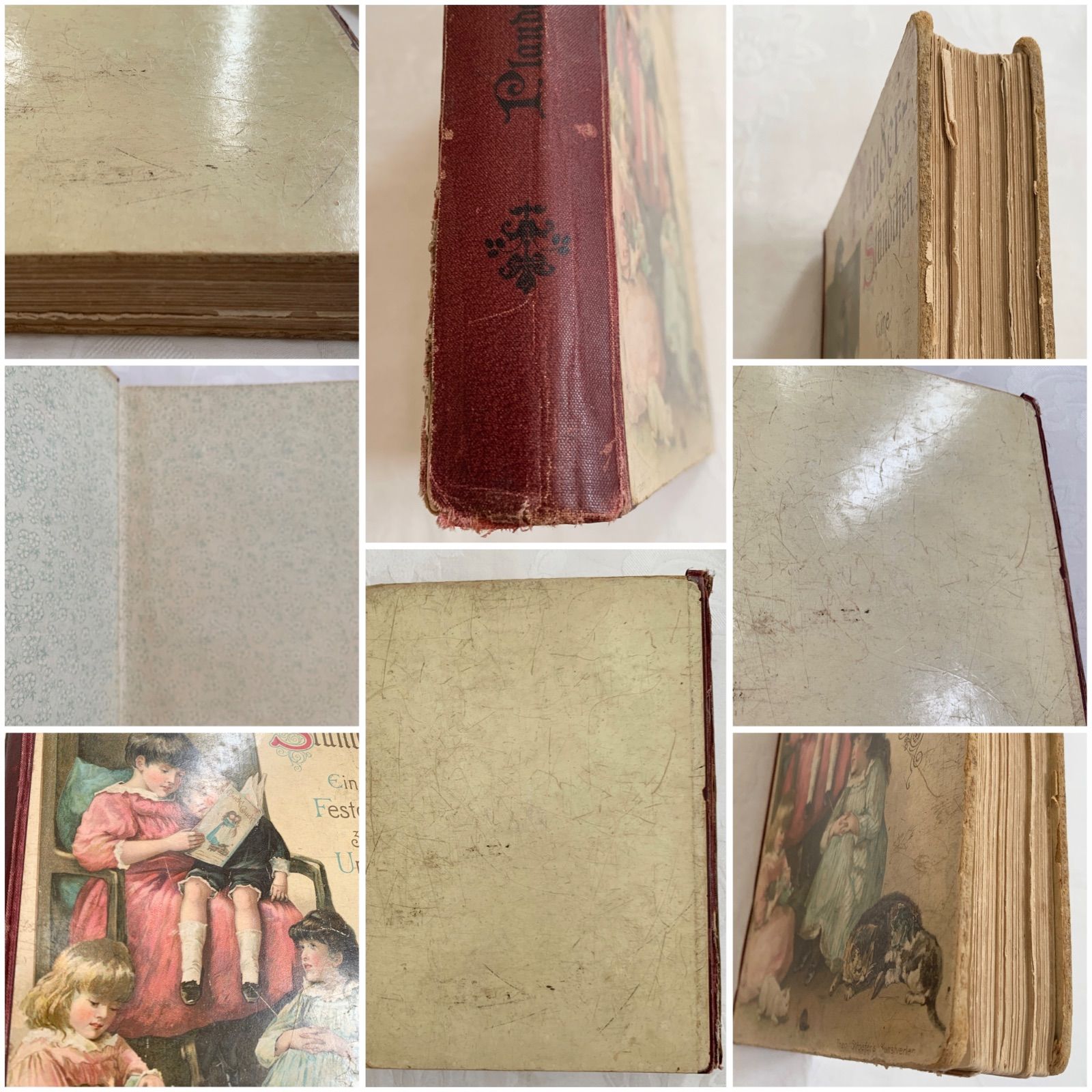 1890-1910年ドイツのアンティーク児童書-美しいカラー&モノクロ挿絵を
