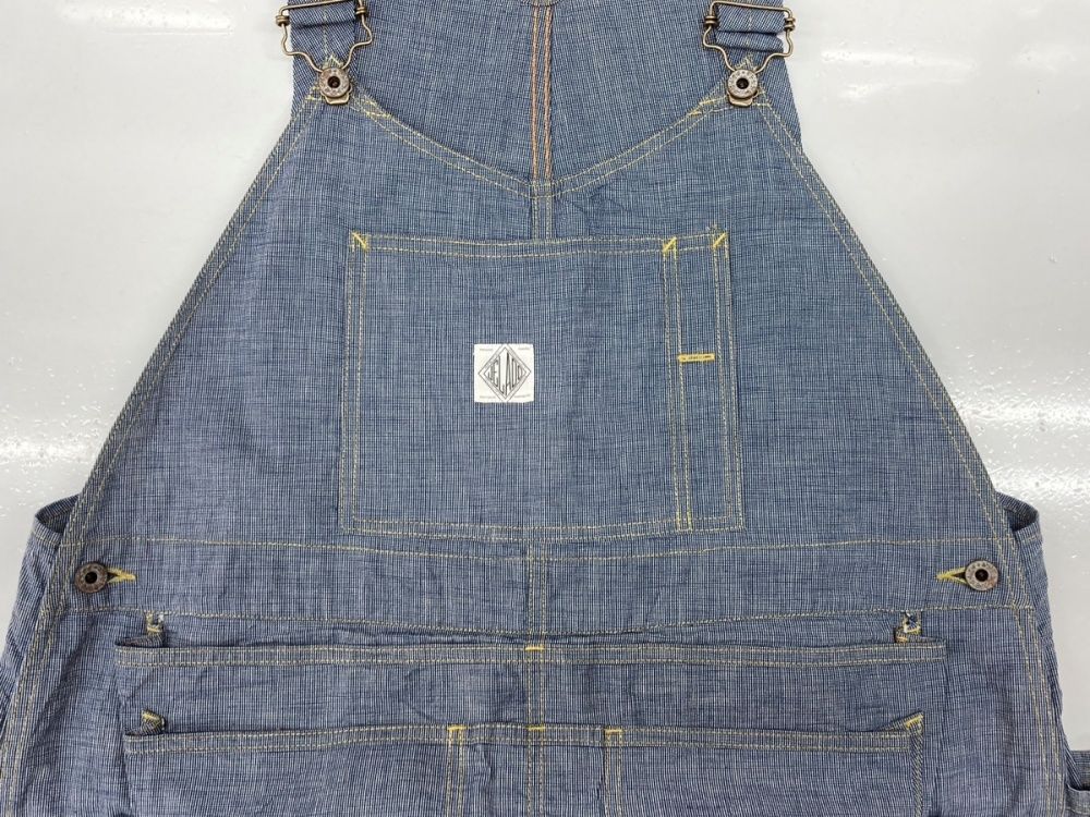 ジェラード JELADO Bruiser Indigo Pin Check Overalls インディゴ