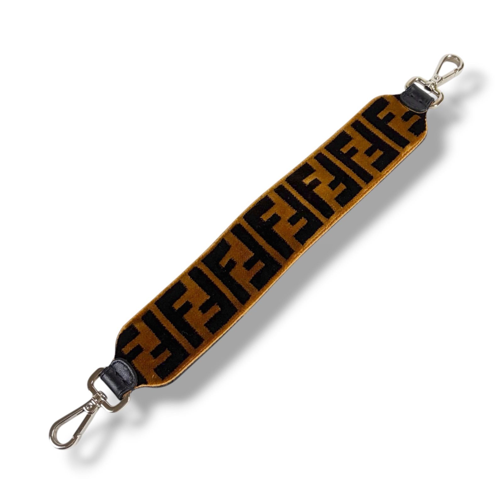 フェンディ FENDI ストラップユー ミニ ズッカ柄 ブラック ブラウン