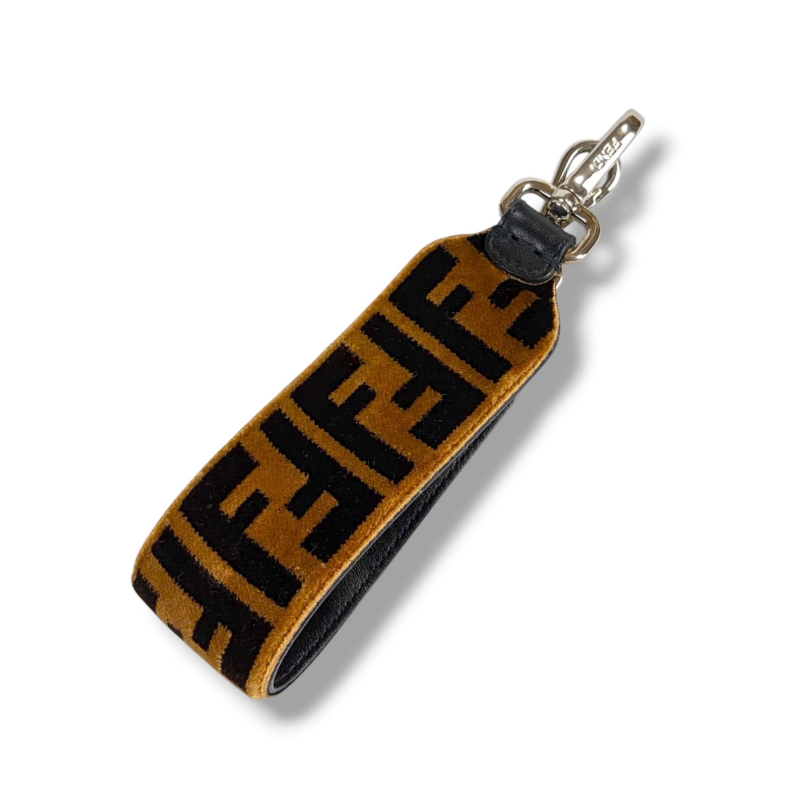 フェンディ FENDI ストラップユー ミニ ズッカ柄 ブラック ブラウン