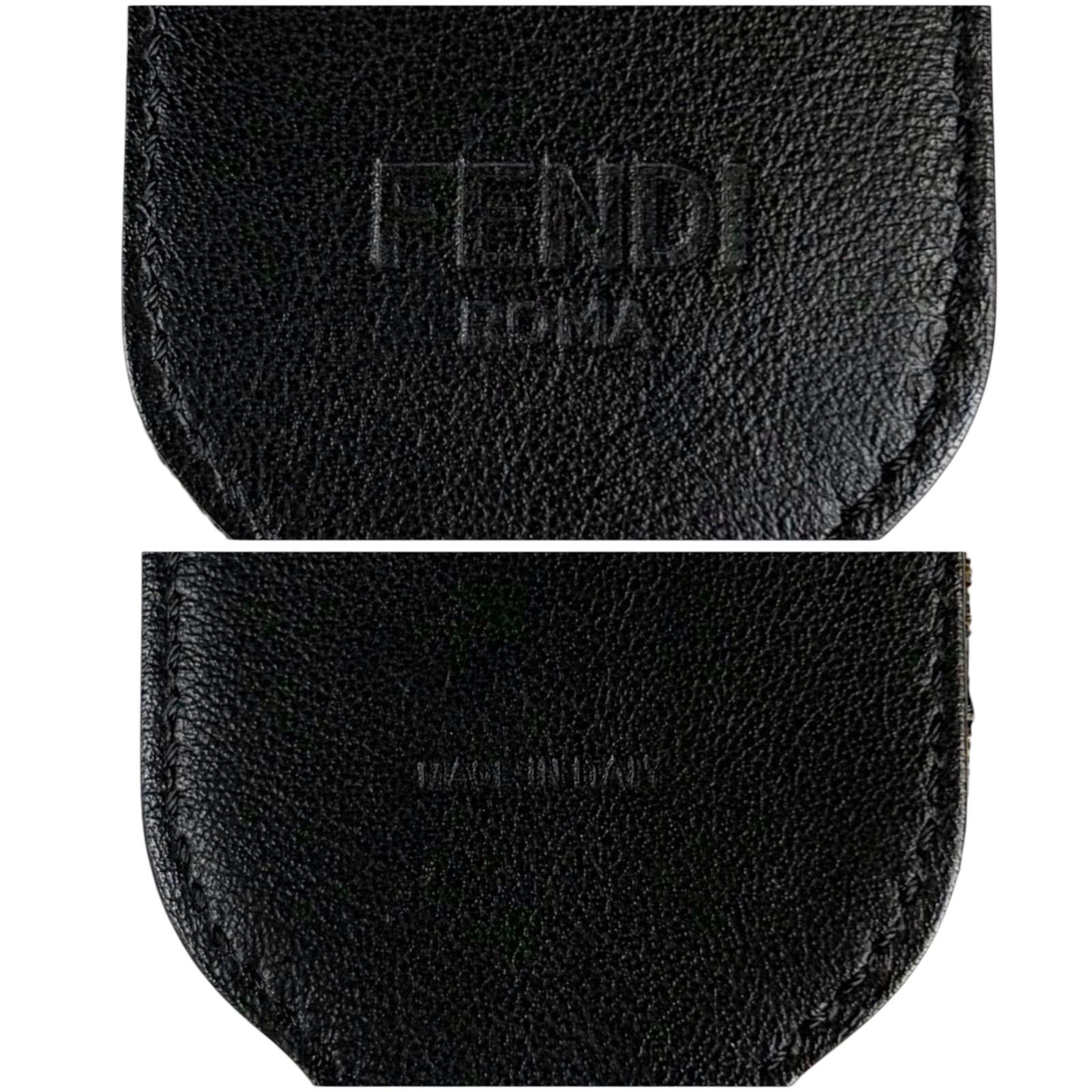 フェンディ FENDI ストラップユー ミニ ズッカ柄 ブラック ブラウン