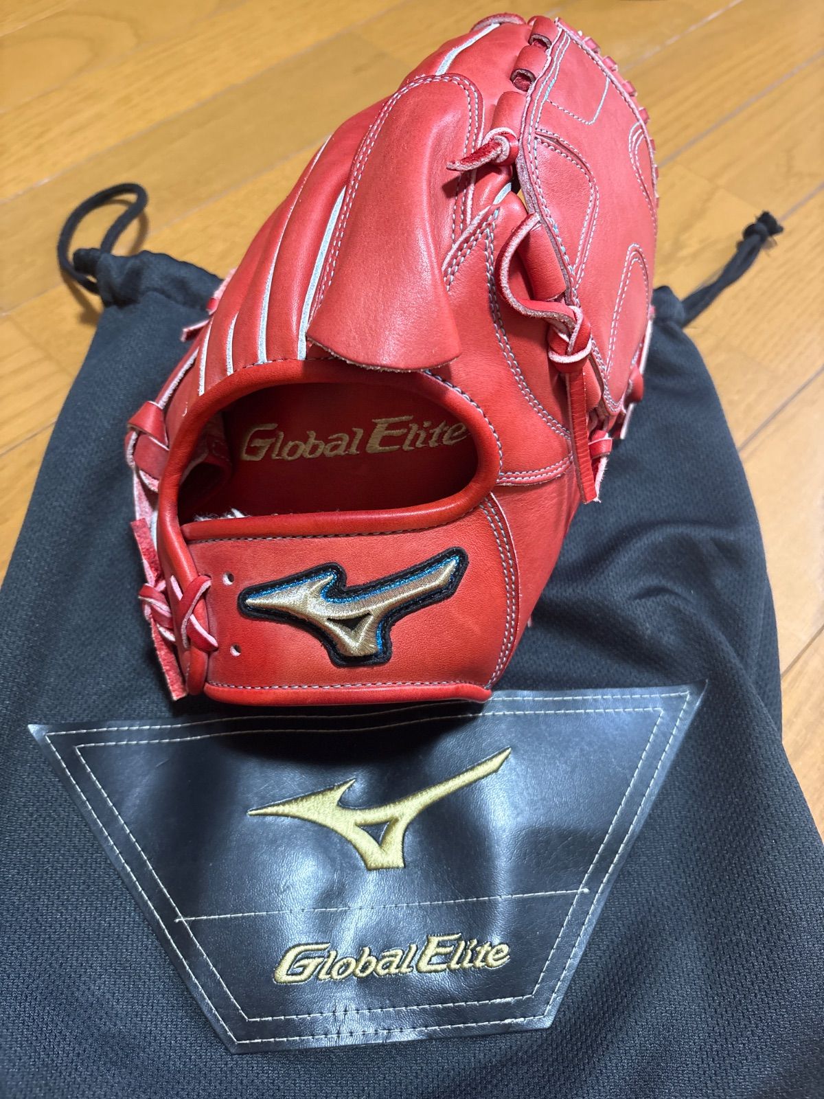 【美品】 MIZUNO Global Elite ミズノ グローバルエリート ソフトボール用グローブ 一般用 投手用 右投げ用