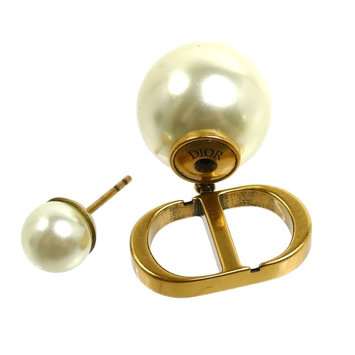 Dior ディオール メタル レジンパール トライバル ピアス
