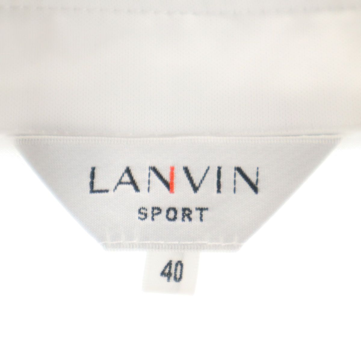 LANVIN SPORT ランバンスポール ゴルフ 長袖 ポロシャツ 40 ホワイト