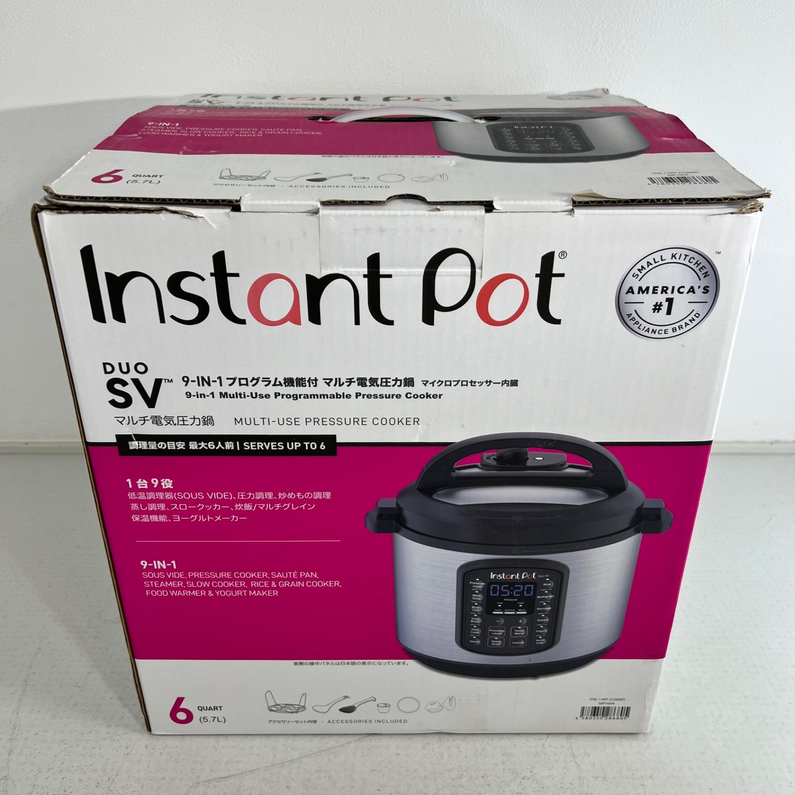 未使用新品】Instant Pot DUO SV プログラム機能付き マルチ電気圧力鍋