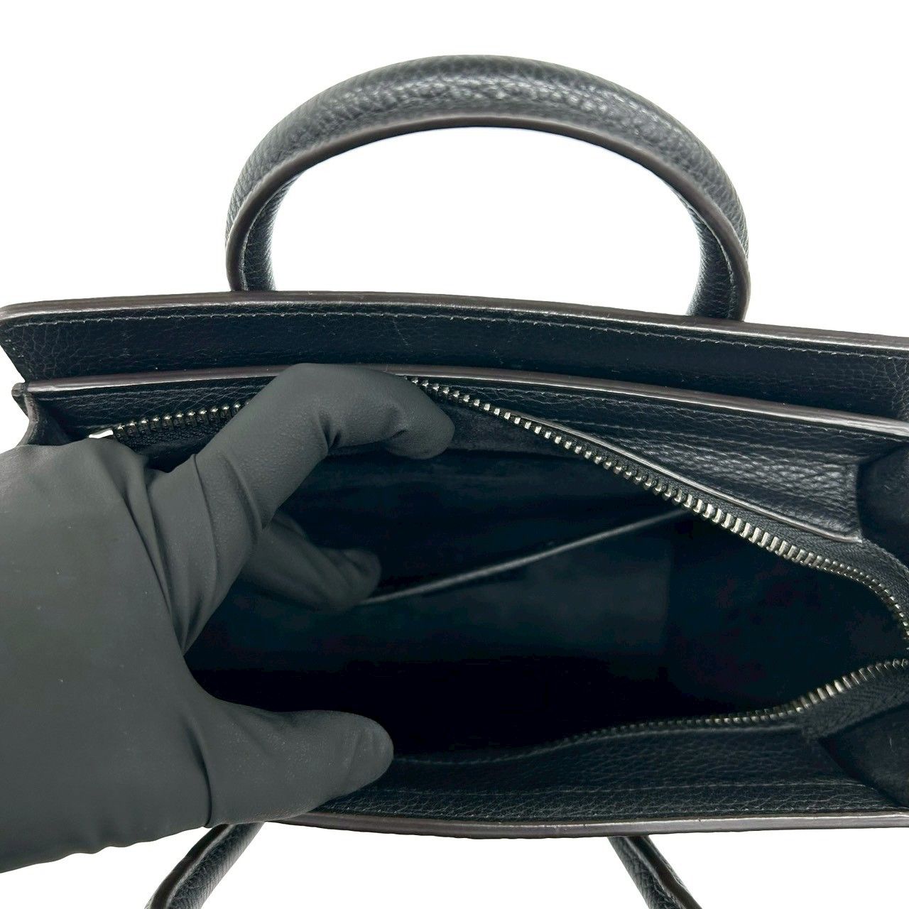 極 美品 CELINE セリーヌ ラゲージ ナノショッパー レザー 本革 2way