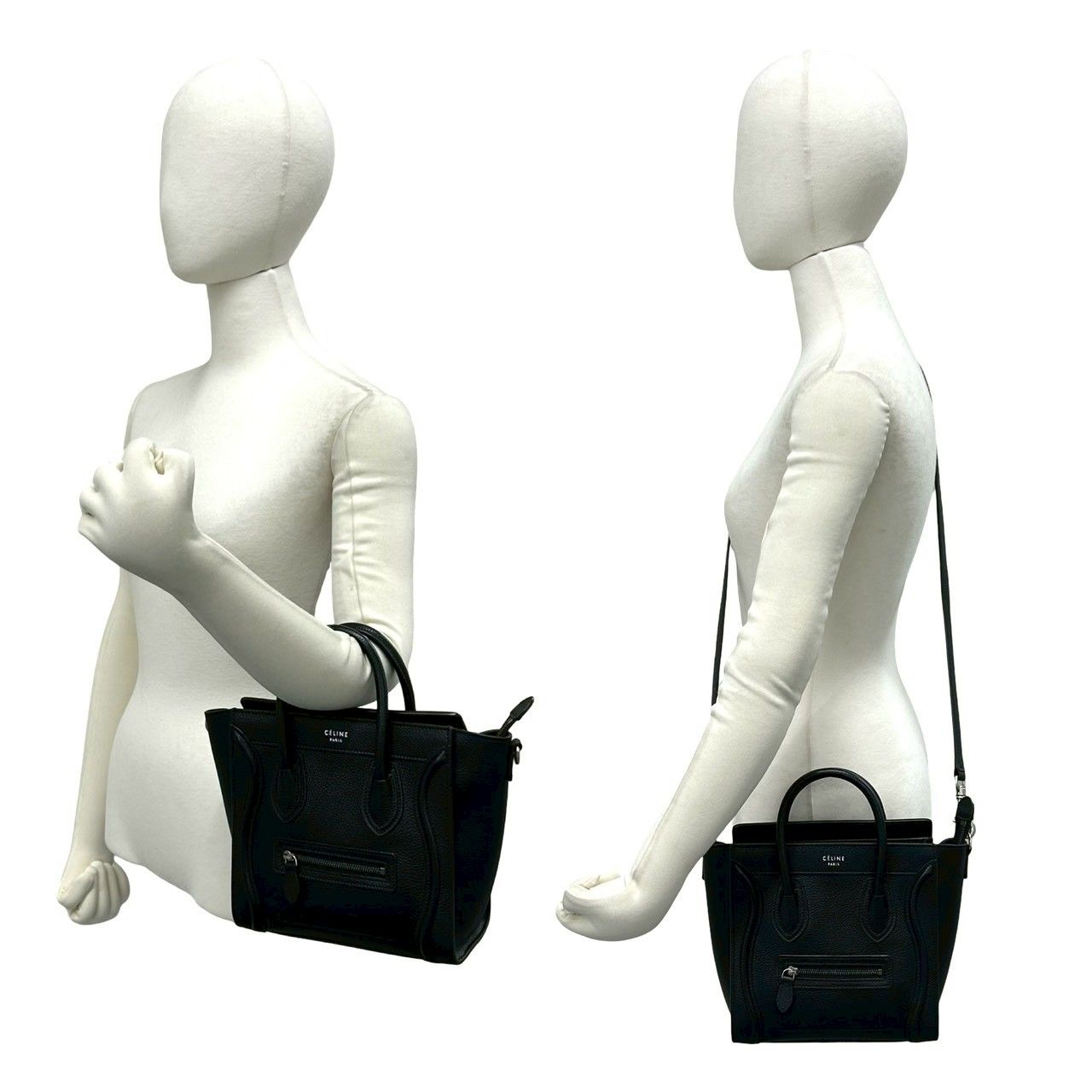 極 美品 CELINE セリーヌ ラゲージ ナノショッパー レザー 本革 2way