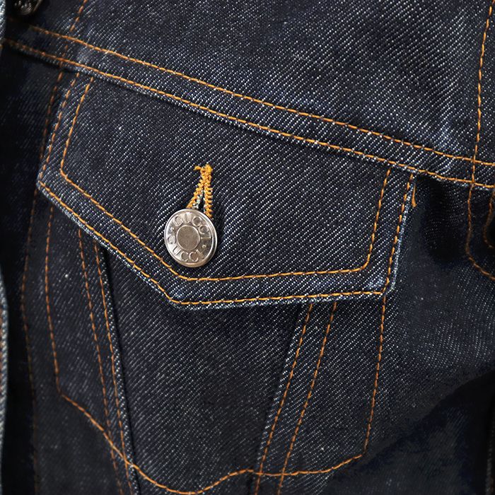GUCCI グッチ デニムジャケット サイズ 40 レディース ロゴボタン