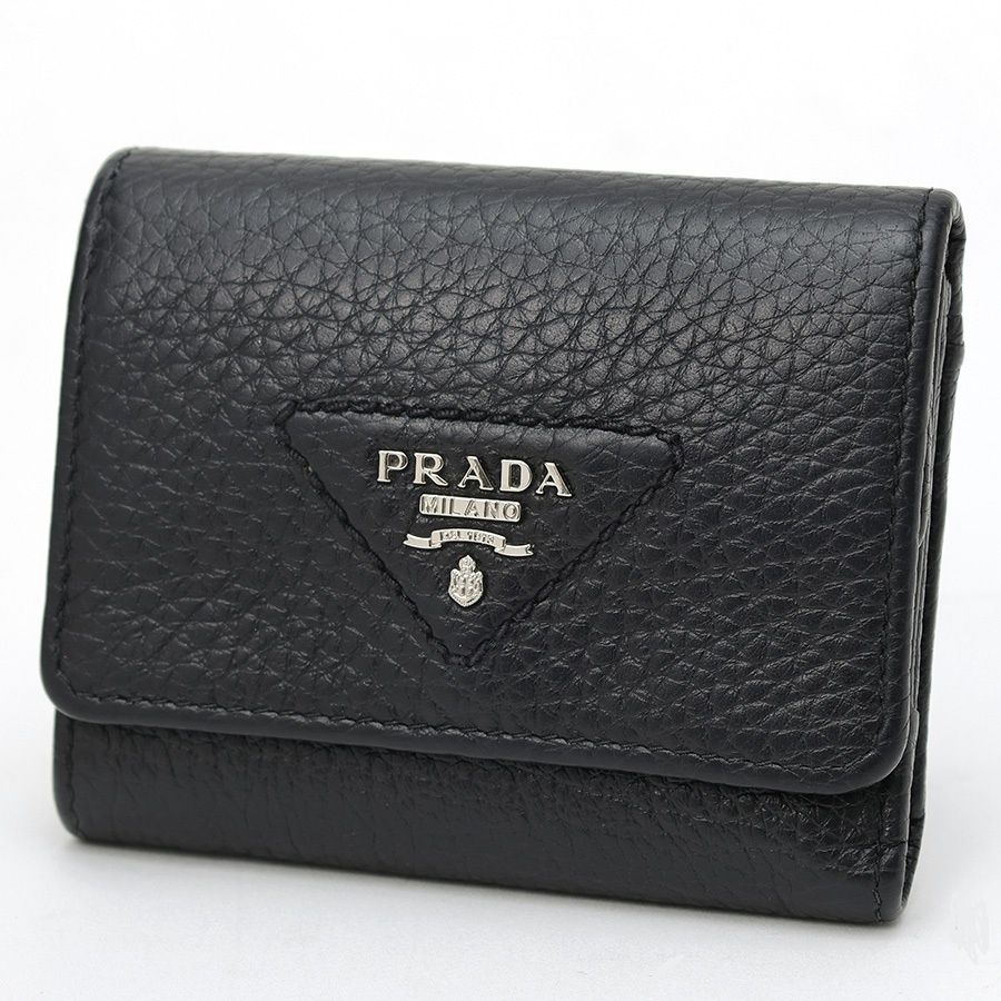 プラダ / PRADA ヴィッテロダイノ レザー ミニ ウォレット / 三つ折り