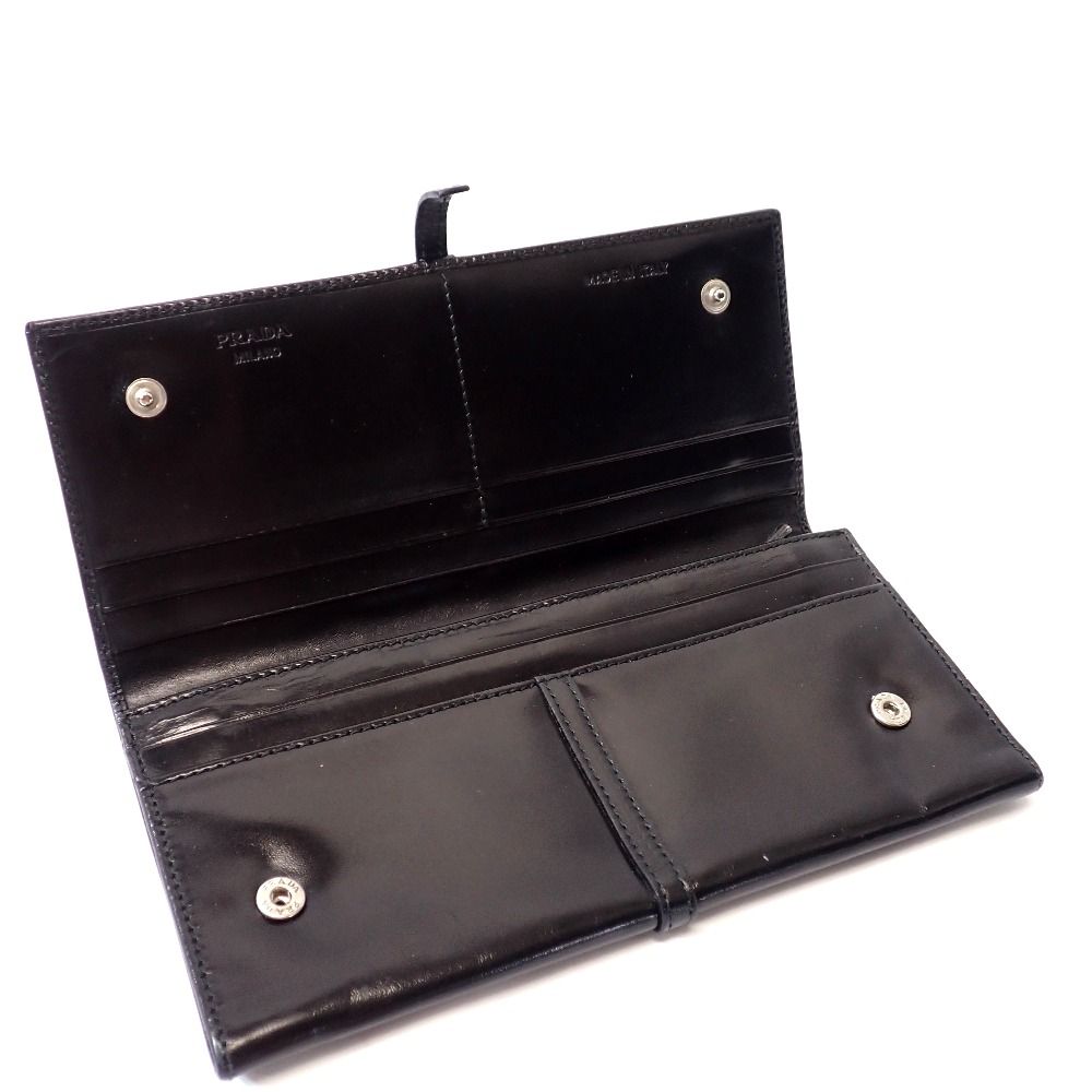 プラダ 長財布 プラダ ミラノ ブラック Ft1347541 中古 Ft1347541 プラダ 長財布 プラダ ミラノ ブラック メンズ PRADA 中古