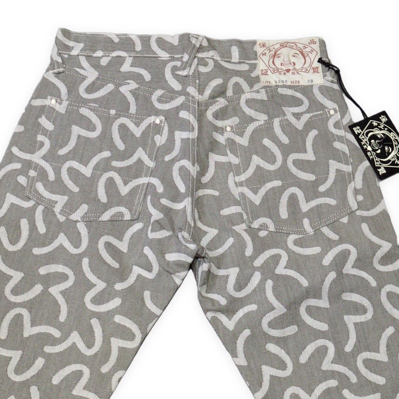 EVISU エヴィス yamane 5500 カモメ総柄 ジャガード デニムパンツ
