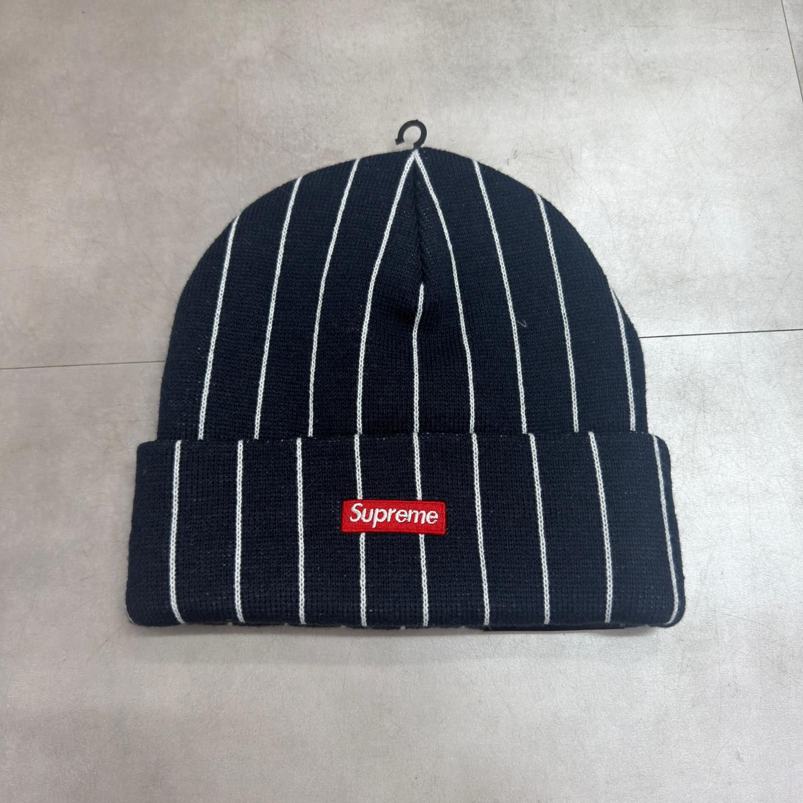 未使用 Supreme 26SS New Era Devil S Logo Beanie デニム ストライプ