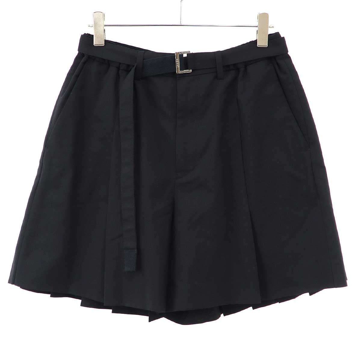 sacai サカイ 24SS Suiting Shorts ベルテッドワイドショートパンツ 24
