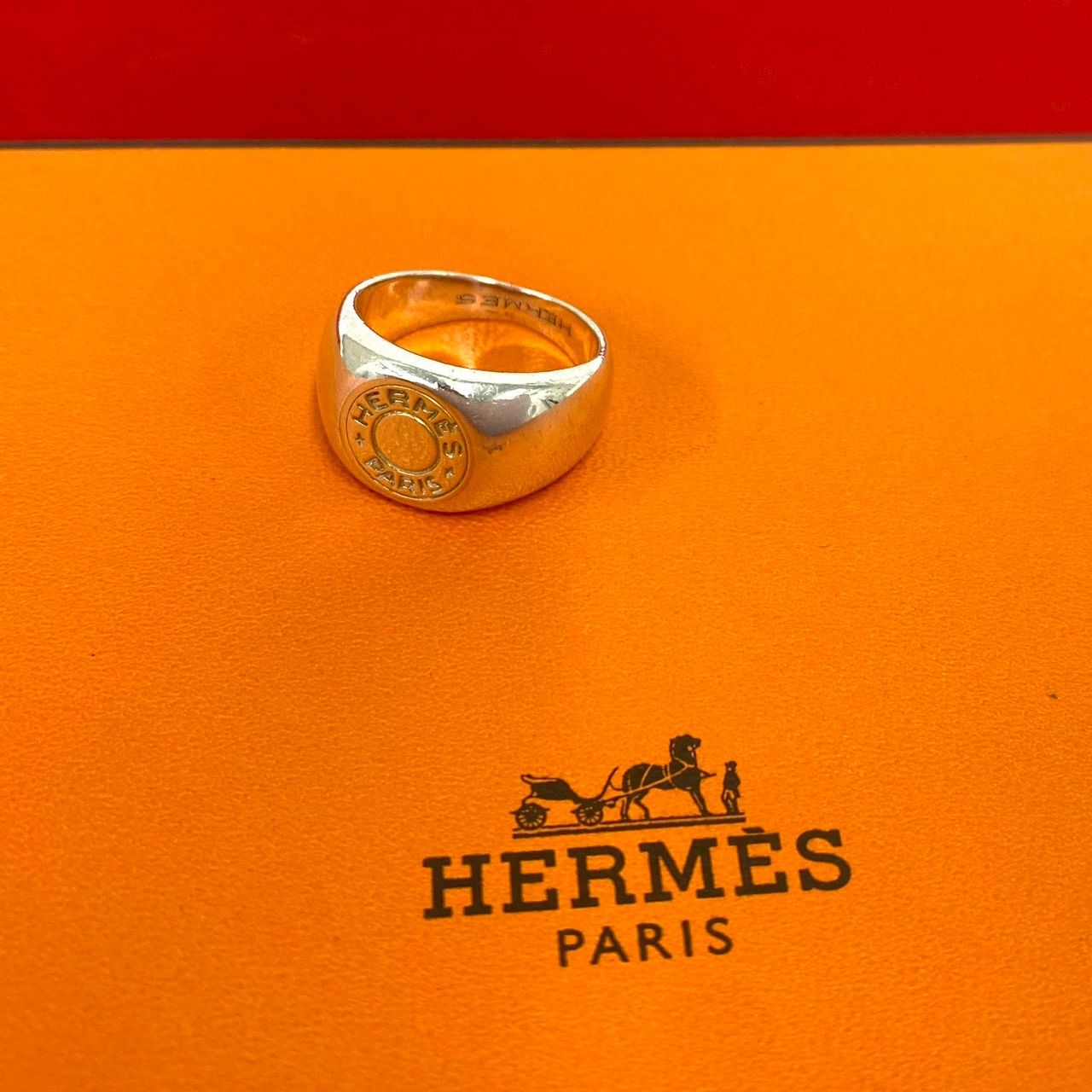 極 美品 HERMES エルメス セリエ リング シルバー925 K18イエロー