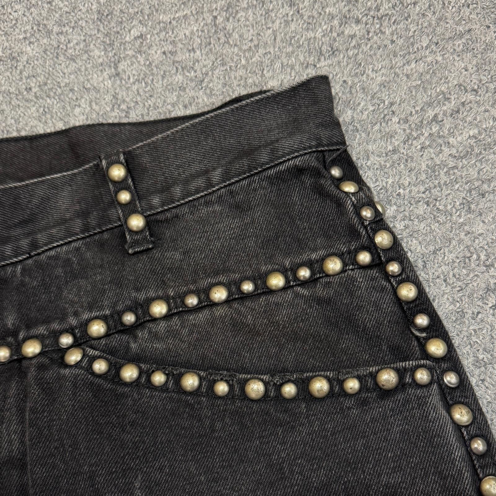 参考上代41800円 BREATH 25SS SUICIDE STUDS WIDE DENIM SHORTS