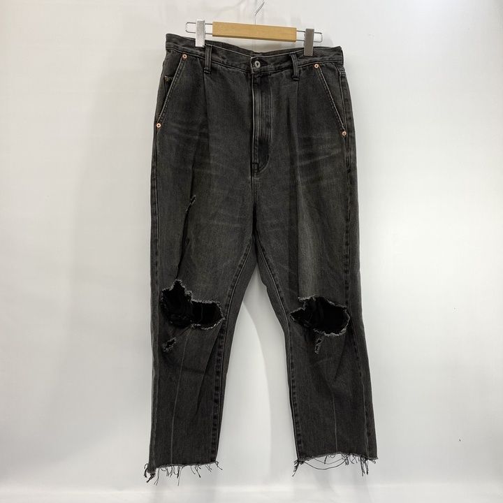 DOUBLET ダブレット DAMEGED SILK DENIM PANTS ダメージ シルク デニム 