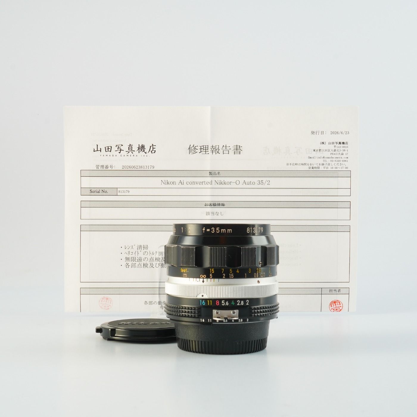 Serviced】 Nikon ニコン Ai改 Nikkor-O Auto 35mm F/2 単焦点レンズ