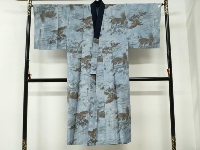 美品 掛け軸 福本積応作「瀧」宝林寺 共箱 禅語 夏掛け