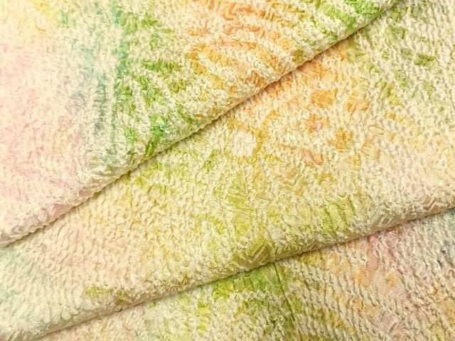 平和屋着物●上質な小紋　総絞り　草花文　暈し染め　正絹　逸品　AABI9365fy 27,690円
