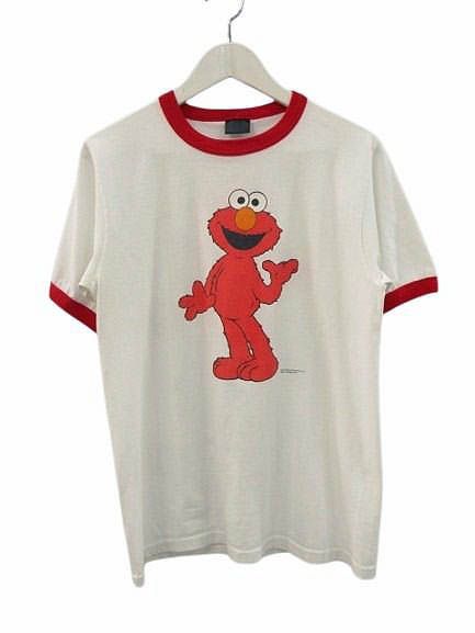 90s セサミストリート エルモ ELMO リンガー Tシャツ M 両面プリント USA製 Changes