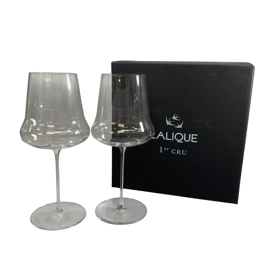 ラリック プルミエ クリュ ワイングラス ペア 2客セット【AFI28】【中古】