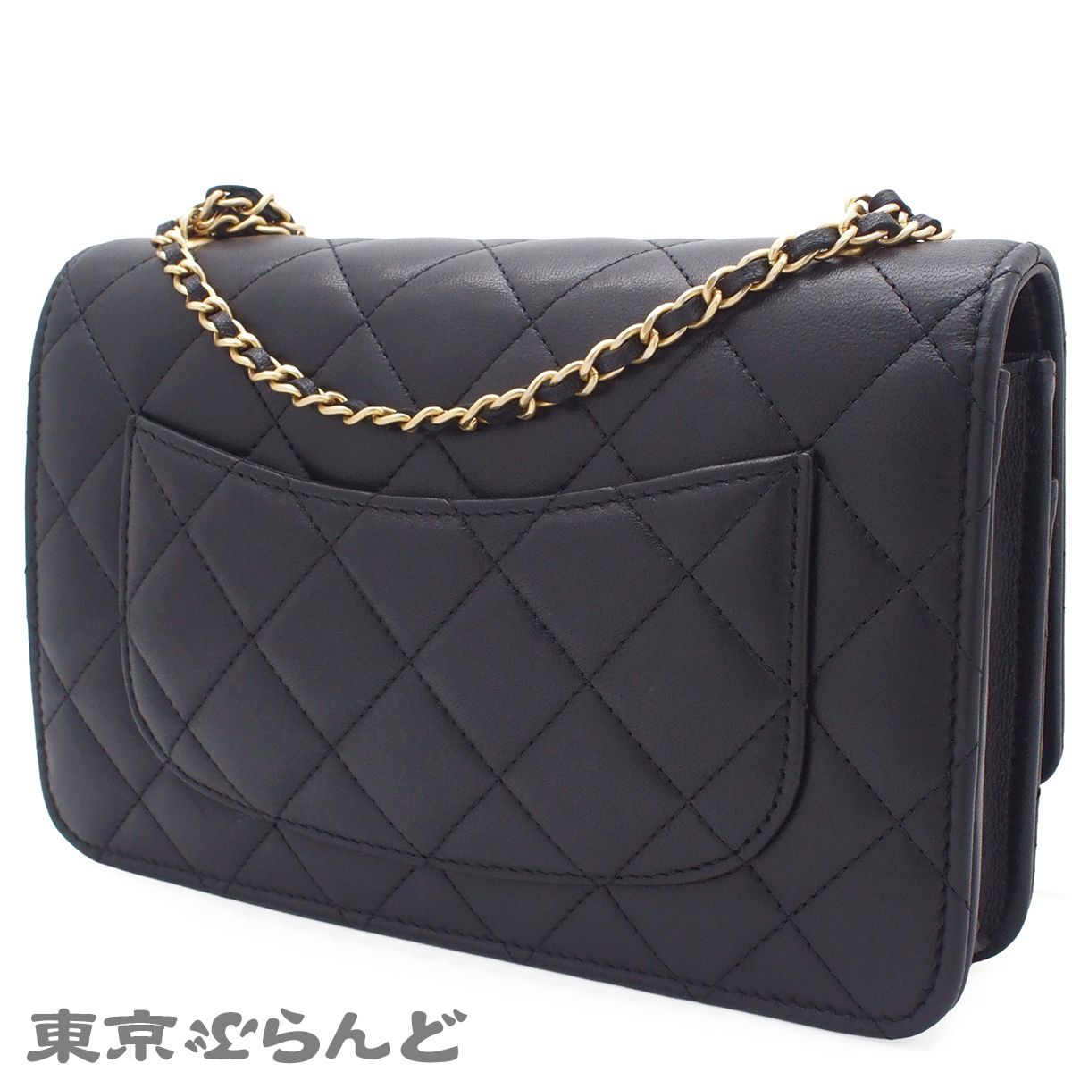 シャネル CHANEL マトラッセ チェーンウォレット ブラック 黒 ゴールド