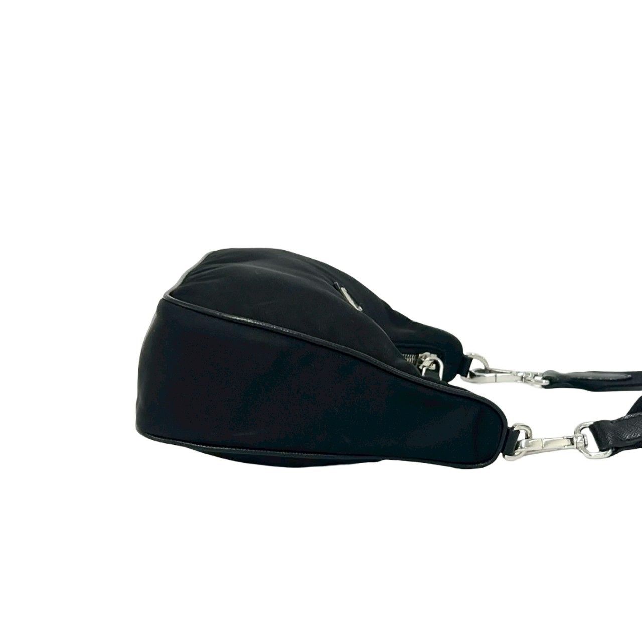 美品】 プラダ ショルダーバッグ 2way 三角ロゴ ポシェット ネロ 