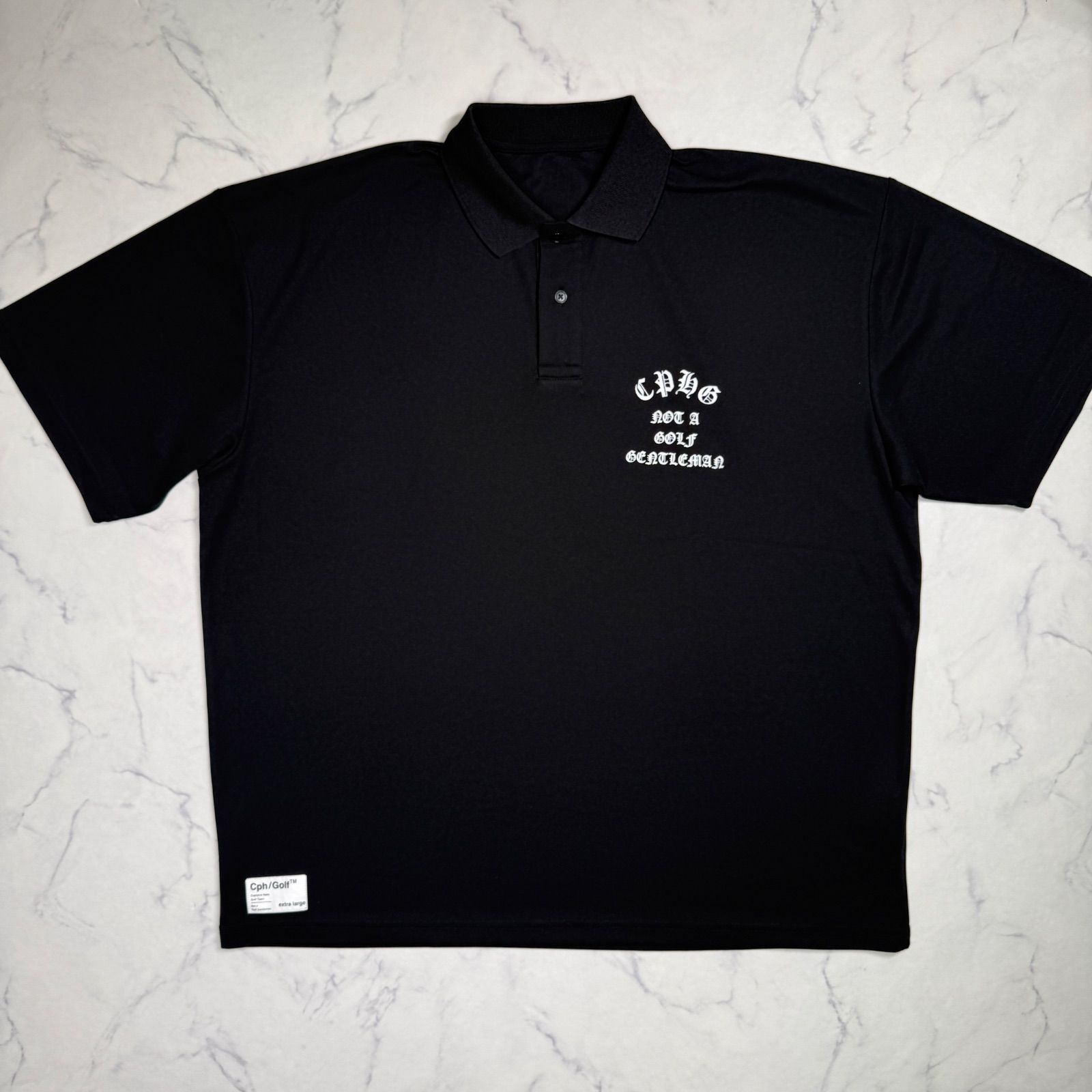 美品 Captains Helm Golf Cph/Golf 半袖 ゴルフポロシャツ ブラック XL