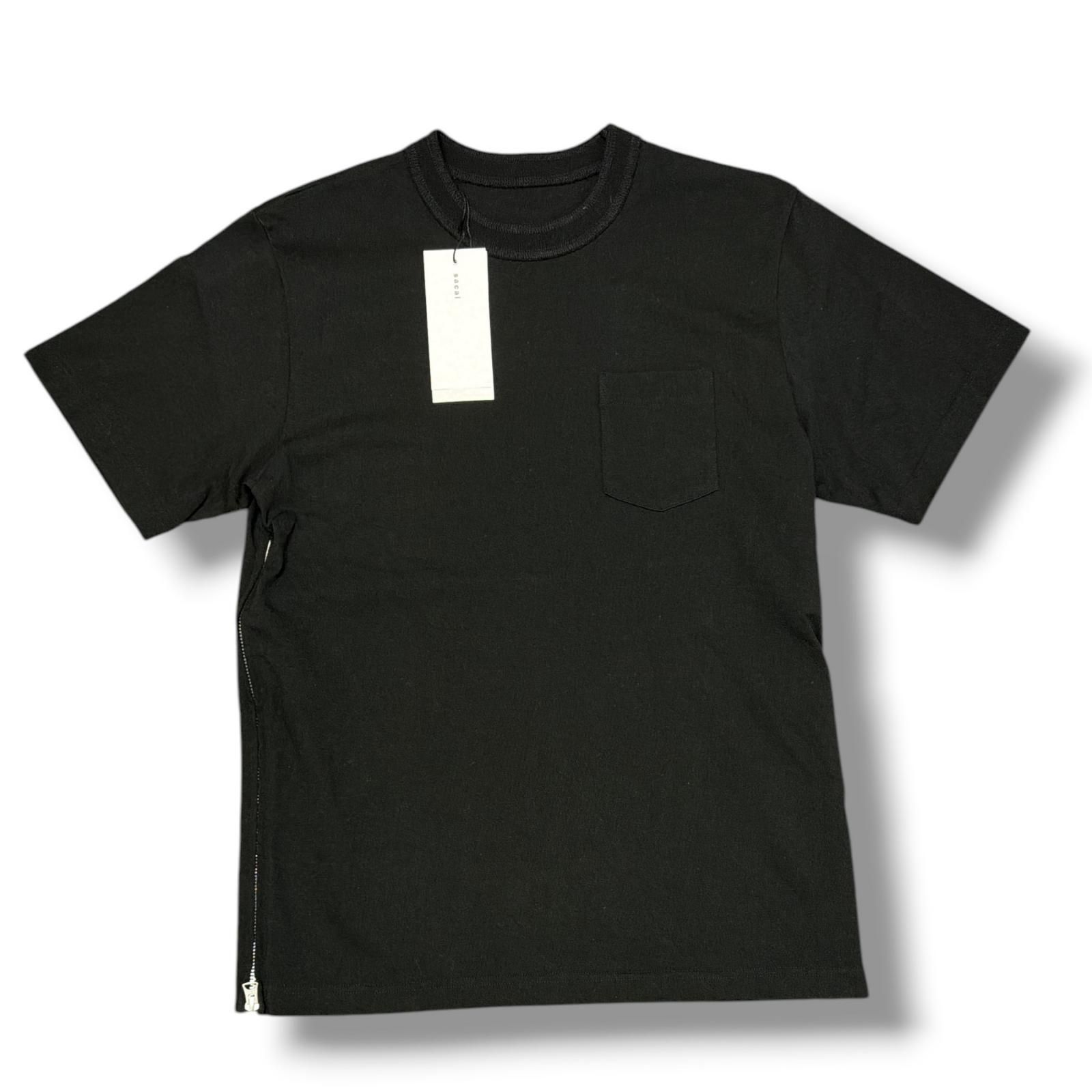 参考上代20900円 sacai SIDE ZIP COTTON T-SHIRT サイドジップコットン